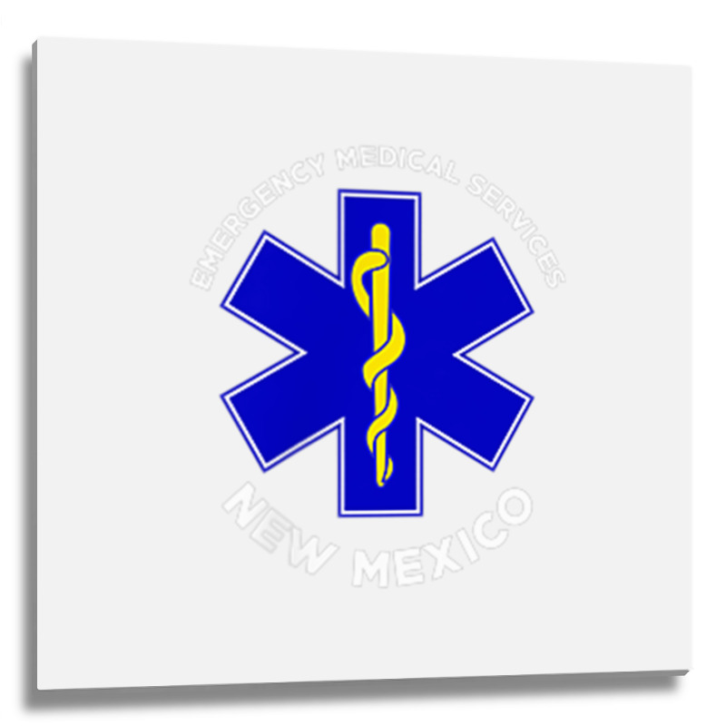 New Mexico Ems Emergency Medical Services Emt Medic T Shirt Metal Print Square | Artistshot