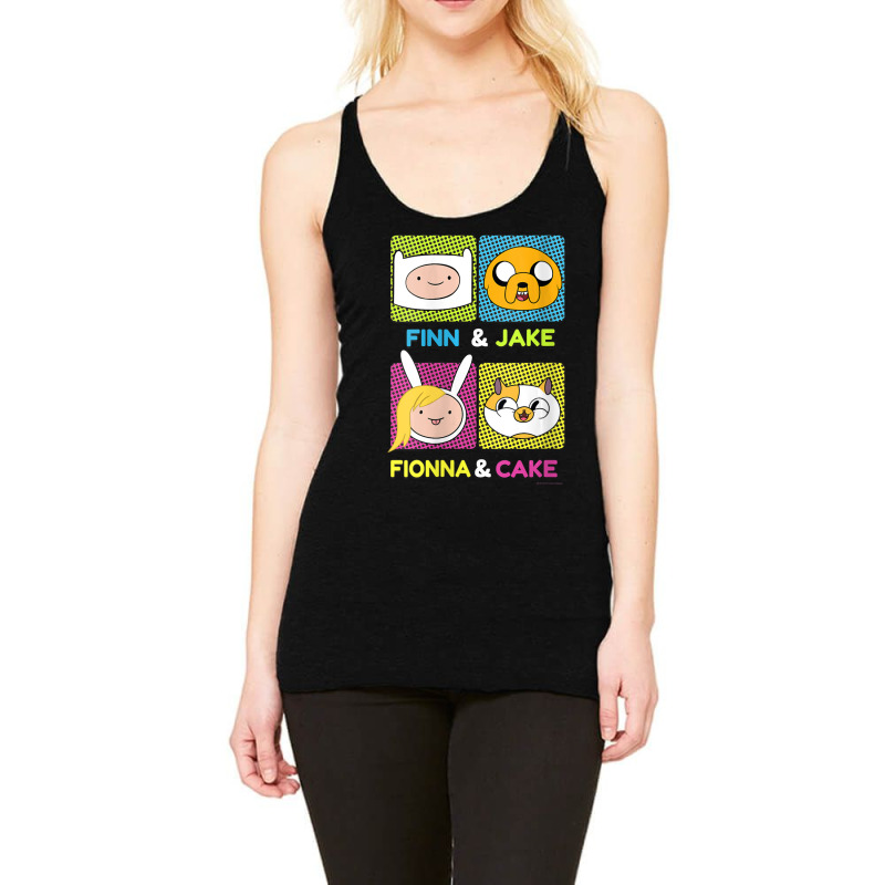 Womens Cn Adventure Time Finn & Jake Fionna & Cake Box Up Racerback Tank by ngodieutrinh | Artistshot