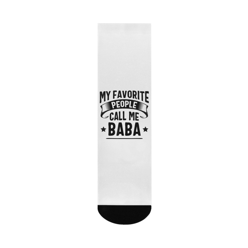 My Favorite People Call Me Baba Fathers Day T Shirt Crew Socks | Artistshot