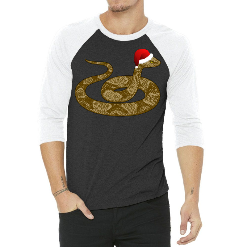 Merry Hissmas Christmas Santa Hat Copperhead Snake Long Sleeve T Shirt 3/4 Sleeve Shirt | Artistshot