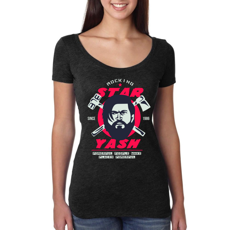 Kgf Yash Rocking Star Design Women's Triblend Scoop T-shirt by RILEYALLEN | Artistshot