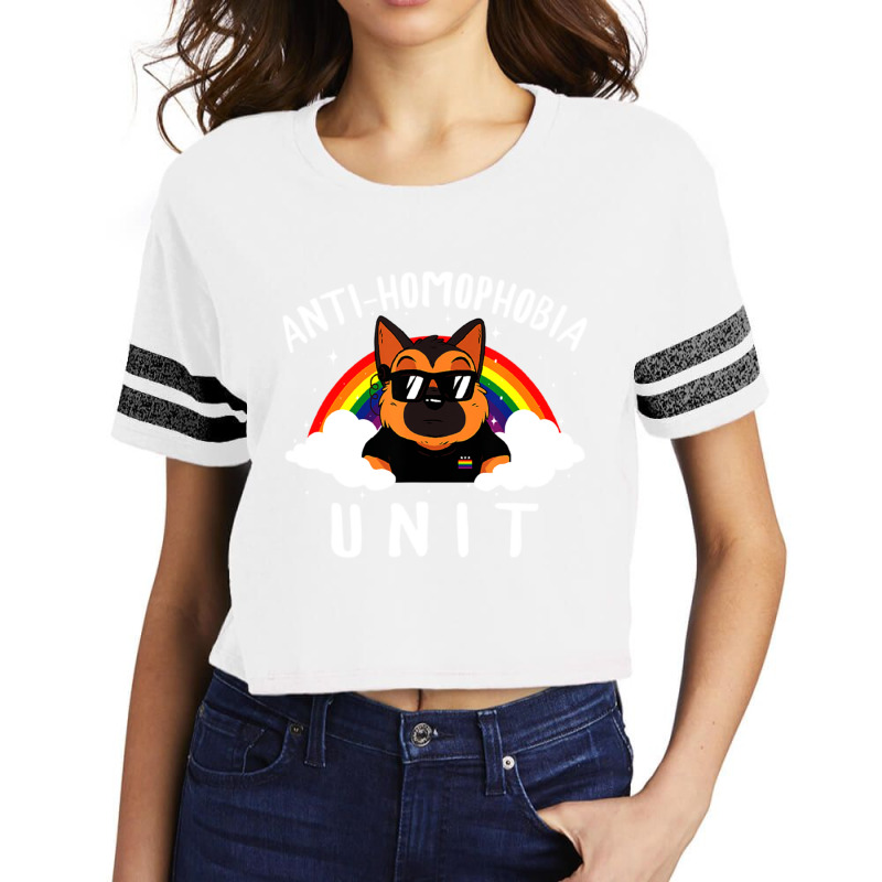 Homophobia Unit German Shepherd Scorecard Crop Tee by cm-arts | Artistshot