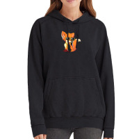 Chibi Anime Fox Music Lover Vintage Hoodie | Artistshot