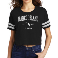 Marco Island Florida Fl Vintage Athletic Sports Design T Shirt Scorecard Crop Tee | Artistshot