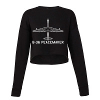 Convair B-36 Peacemaker Airplane Aircraft Blueprint Plane Art Cropped Sweater | Artistshot