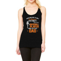 My Favorite Baseball Player Calls Me Dad Father's Day Racerback Tank | Artistshot