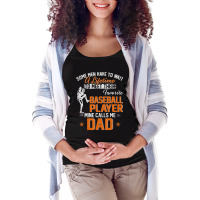 My Favorite Baseball Player Calls Me Dad Father's Day Maternity Scoop Neck T-shirt | Artistshot