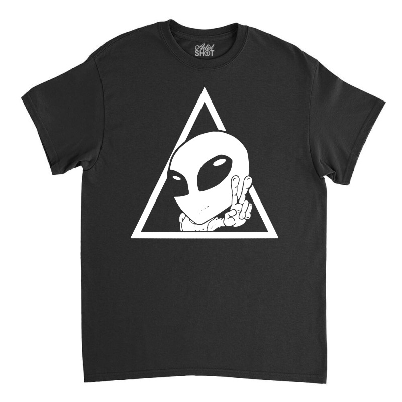 Space Alien In Pyramid Classic T-shirt | Artistshot