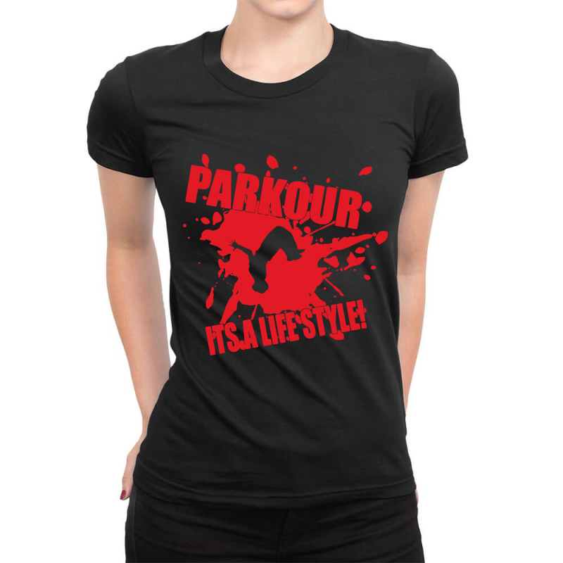 Parkour Ladies Fitted T-Shirt by Adrian Spencer | Artistshot