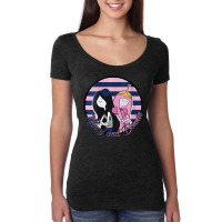 Womens Cn Adventure Time Marcy And Bonnie Striped Portrait Women's Triblend Scoop T-shirt | Artistshot