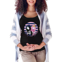 Womens Cn Adventure Time Marcy And Bonnie Striped Portrait Maternity Scoop Neck T-shirt | Artistshot