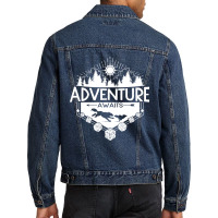 Adventure Awaits - White Version Men Denim Jacket | Artistshot