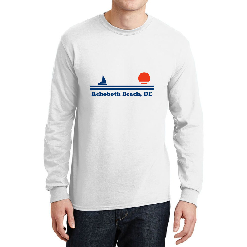 Rehoboth Beach, De   Sailboat Sunrise   Rehoboth Beach Delaware Long Sleeve Shirts | Artistshot