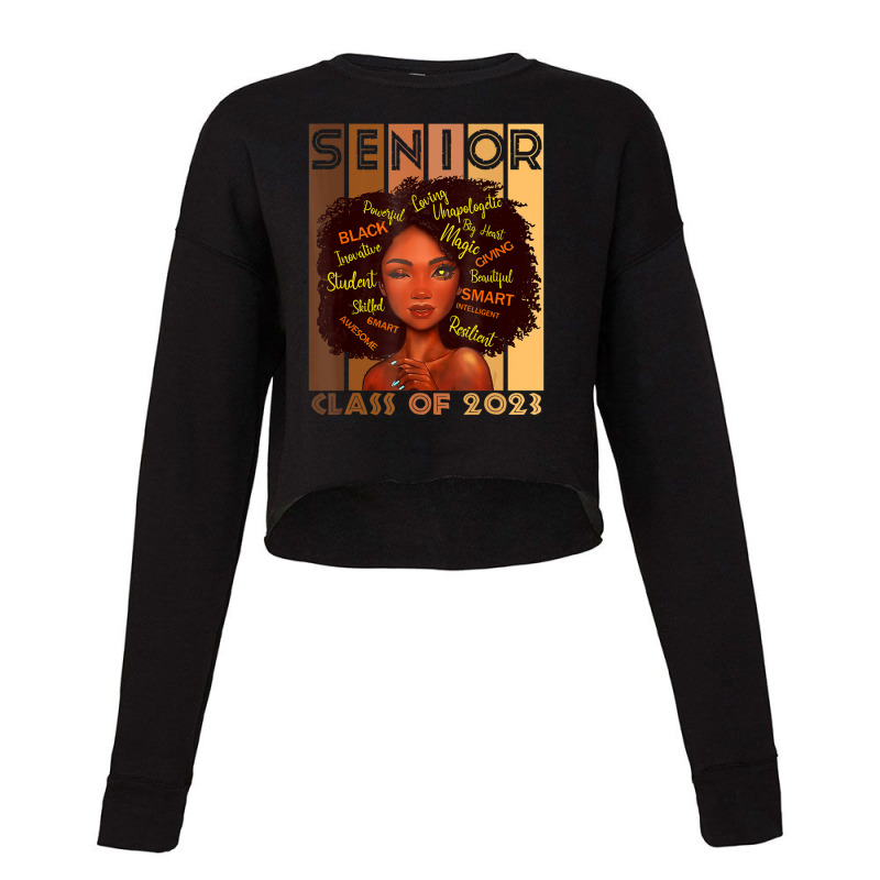 Senior 2023 Class Black Smart Afro Melanin African American Cropped Sweater by kentuckykonpha9 | Artistshot