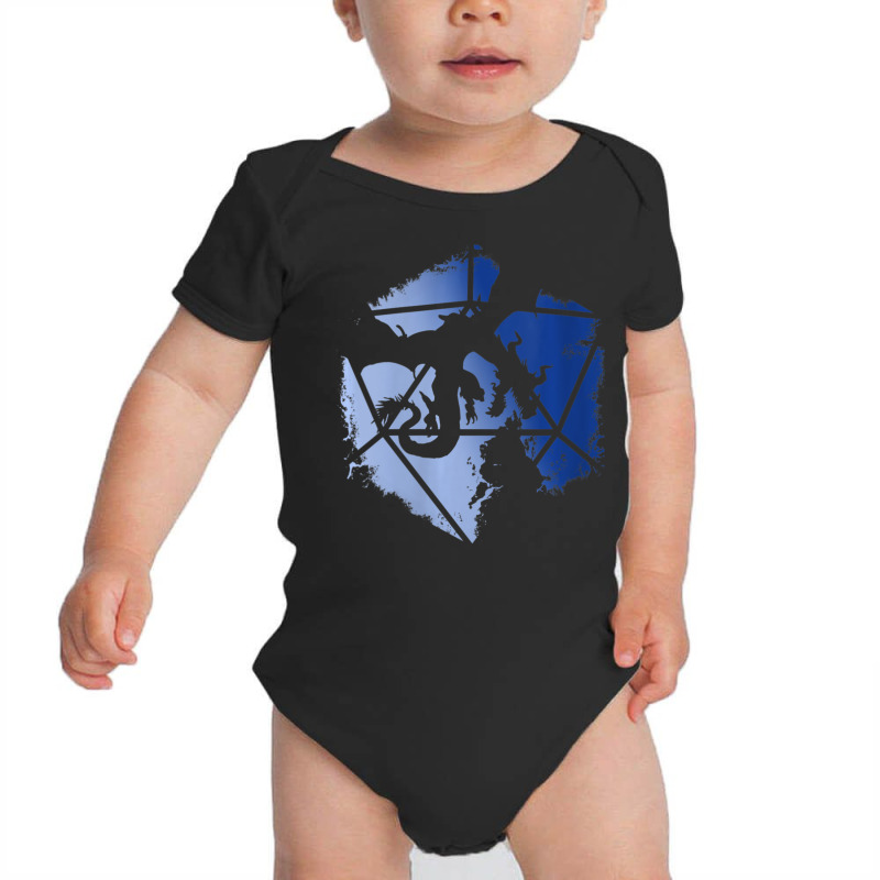 Womens Dice Rpg Role Play Games Adventure Table Top Blue Dragon V-neck Baby Bodysuit by hotoancuong | Artistshot