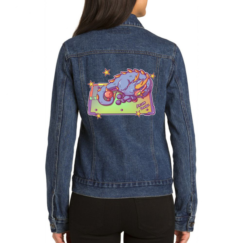 Arcade Dragon Ladies Denim Jacket by Kosdapen517 | Artistshot