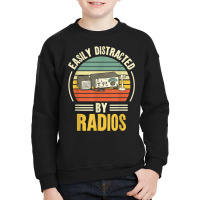 Easily Distracted By Radios Ham Radio Amateur Radio T Shirt Youth Sweatshirt | Artistshot