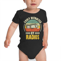 Easily Distracted By Radios Ham Radio Amateur Radio T Shirt Baby Bodysuit | Artistshot