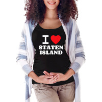 I Love Staten Island Premium Maternity Scoop Neck T-shirt | Artistshot