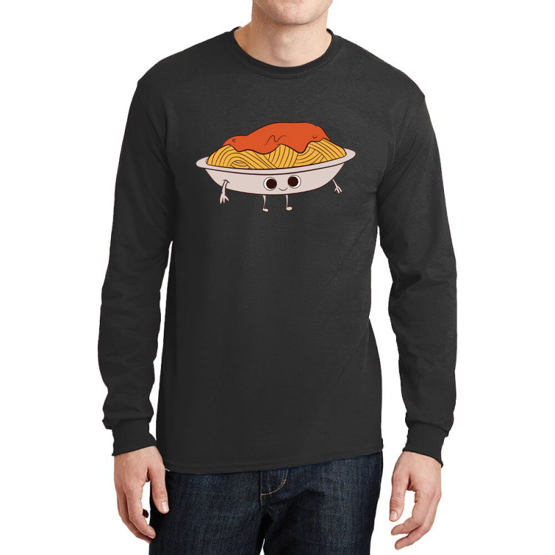 Pasta   Plate With Spaghetti Bolognese Classic Long Sleeve Shirts by cm-arts | Artistshot