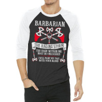 Barbarian, Dungeons & Dragons - The Raging Storm 3/4 Sleeve Shirt | Artistshot