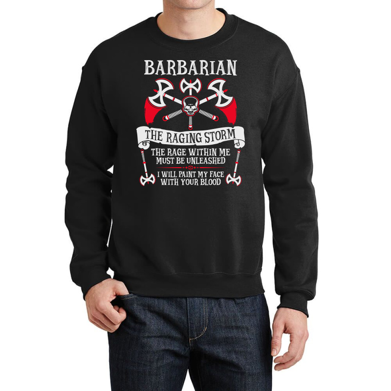 Barbarian, Dungeons & Dragons - The Raging Storm Crewneck Sweatshirt by Kosdapen517 | Artistshot