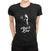 Anderson - White Stencil - East Essential Ladies Fitted T-shirt | Artistshot