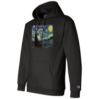 Van Gogh Starry Night Ufo Invasion Artistic Champion Hoodie | Artistshot