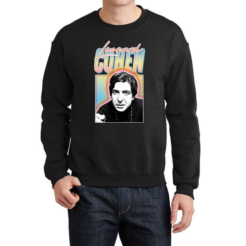 Leonard Cohen Retro Fan Crewneck Sweatshirt | Artistshot