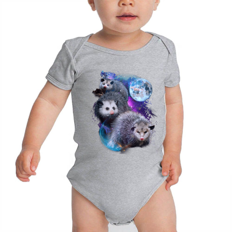 3 Moon Opossum Marsupial Rodent Opossum Art Baby Bodysuit by cm-arts | Artistshot