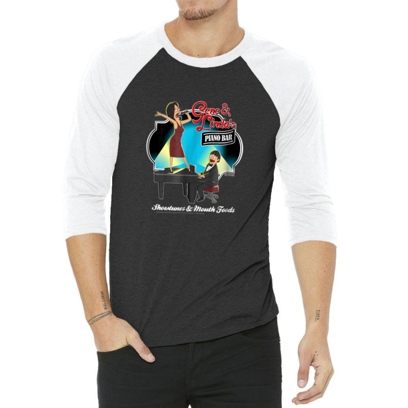 B0b's.burgers Gene And Linda's Piano Bar 3/4 Sleeve Shirt | Artistshot