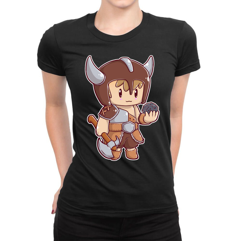 Chibi Barbarian Ladies Fitted T-Shirt by Kosdapen517 | Artistshot