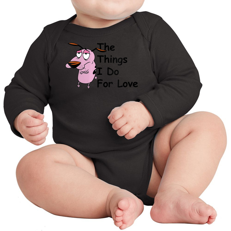 Womens Courage The Cowardly Dog For Love Long Sleeve Baby Bodysuit by ngodieutrinh | Artistshot