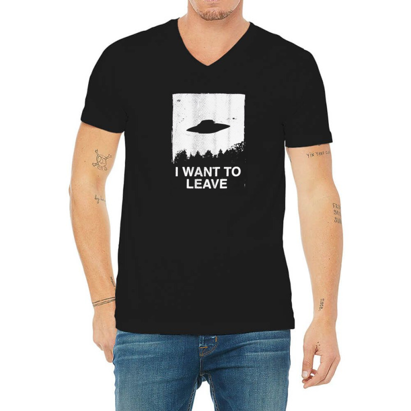 The X Files I Want To Leave [tb] V-neck Tee | Artistshot