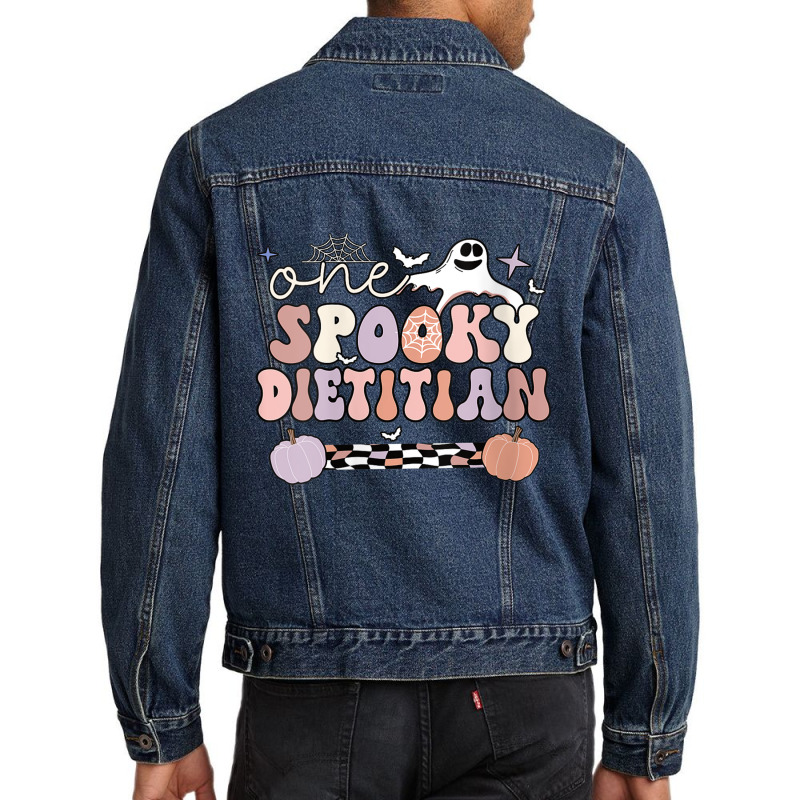 Womens Spooky Dietitian Halloween Dietetics V Neck T Shirt Men Denim Jacket by cm-arts | Artistshot