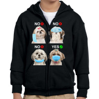 Shih Tzu Wear Face Mask Right Dog Lover Women Youth Zipper Hoodie | Artistshot