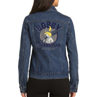 Womens Dungeons & Dragons Bobby The Barbarian V-neck Ladies Denim Jacket | Artistshot