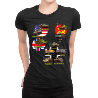 Top 10 Best Ww2 Tanks M4 Sherman Panzer Iv Tiger Ii T 34 T Shirt Ladies Fitted T-shirt | Artistshot