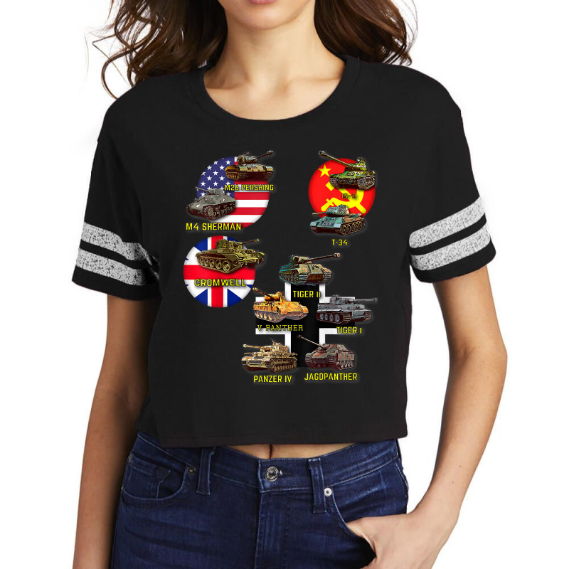 Top 10 Best Ww2 Tanks M4 Sherman Panzer Iv Tiger Ii T 34 T Shirt Scorecard Crop Tee by wevipaenizhu | Artistshot