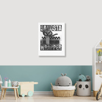 Gangsta Wrapper Gangster Rap Gift Vintage Christmas T Shirt Portrait Canvas Print | Artistshot