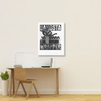 Gangsta Wrapper Gangster Rap Gift Vintage Christmas T Shirt Portrait Canvas Print | Artistshot