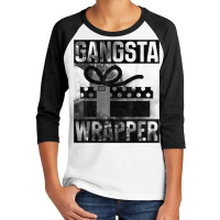 Gangsta Wrapper Gangster Rap Gift Vintage Christmas T Shirt Youth 3/4 Sleeve | Artistshot