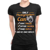 Amateur Photographer T-shirtcool Photography Hobby Photographer Shooti Ladies Fitted T-shirt | Artistshot