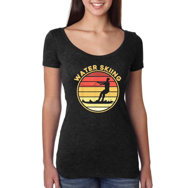 Water Skiing Sport Waterski Swimmer Athlete T Shirt Women's Triblend Scoop T-shirt by porpoisewhiting | Artistshot