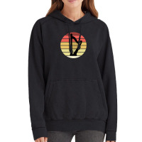 Harp Music Instrument Vintage Sunset Vintage Hoodie | Artistshot