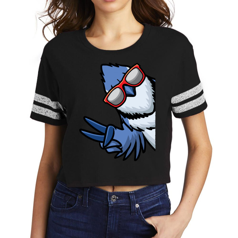 Bird Lover T- Shirt Blue Jay Bird Cyanocitta Cristata T- Shirt (1) Scorecard Crop Tee by boilinggyrus | Artistshot