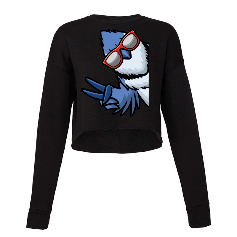 Bird Lover T- Shirt Blue Jay Bird Cyanocitta Cristata T- Shirt (1) Cropped Sweater by boilinggyrus | Artistshot