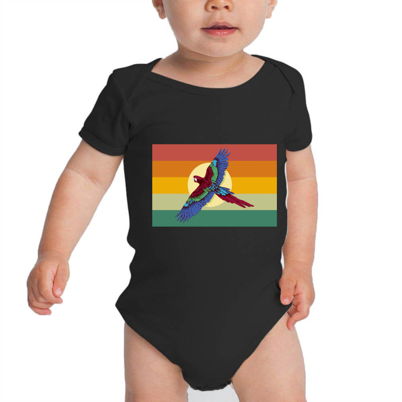 Vintage Animal Retro Macaw 88 Baby Bodysuit by laughingtuy | Artistshot