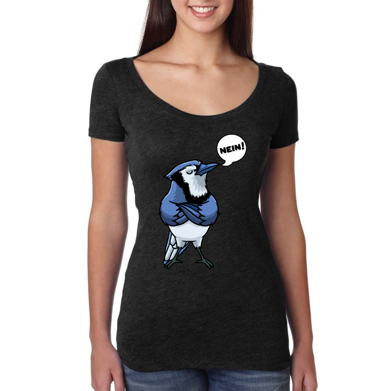 Blue Jay Bird T- Shirt Blue Jay Bird Cyanocitta Cristata T- Shirt Women's Triblend Scoop T-shirt by boilinggyrus | Artistshot