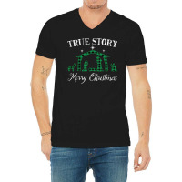 True Story Buffalo Plaid Nativity Merry Christmas Jesus Gift Sweatshir V-neck Tee | Artistshot